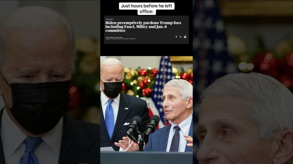 Biden issues preemptive pardons for Fauci, Milley, Jan. 6 committee #shorts