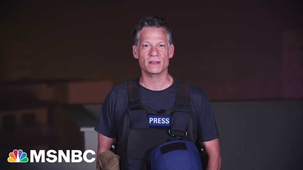 Israeli artillery fire heard as Richard Engel reports near Gaza border