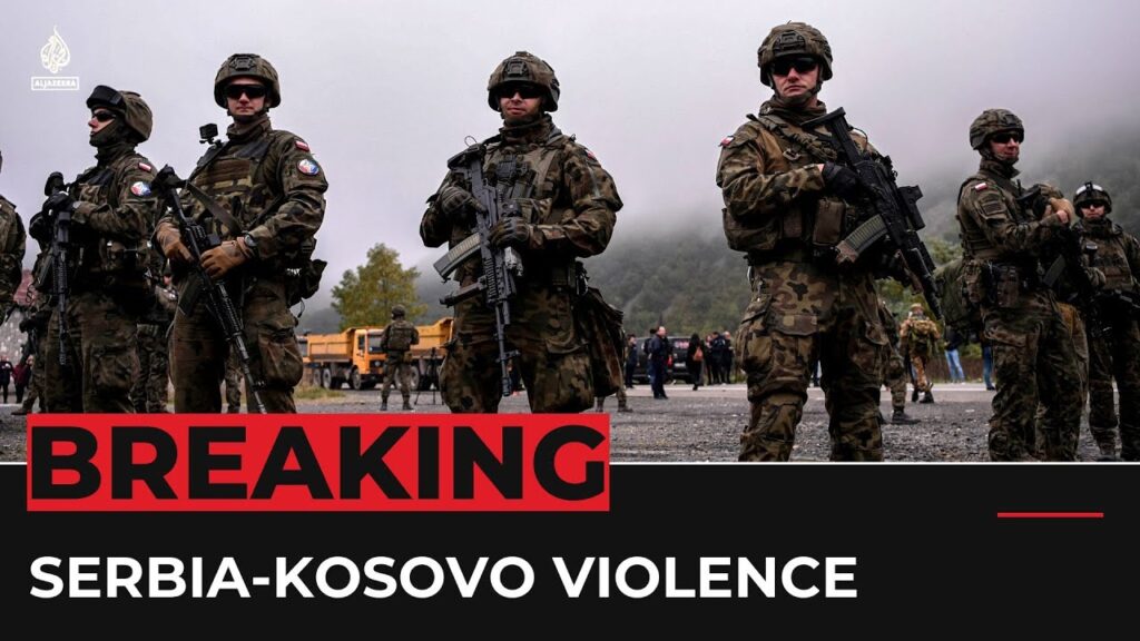 Serbia-Kosovo tension: Protesters & police gather at Kosovo town hall