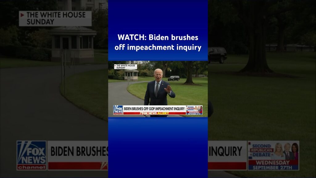 Biden wishes Republicans ‘lots of luck’ with impeachment inquiry #shorts