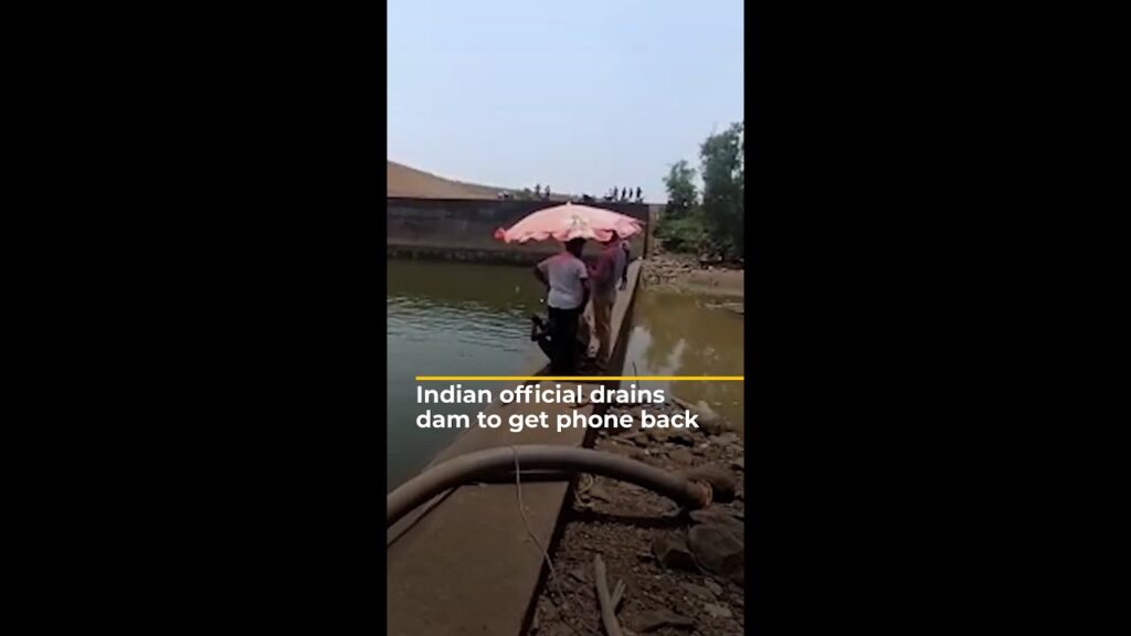 Indian official drains dam to get his phone back | AJ #shorts