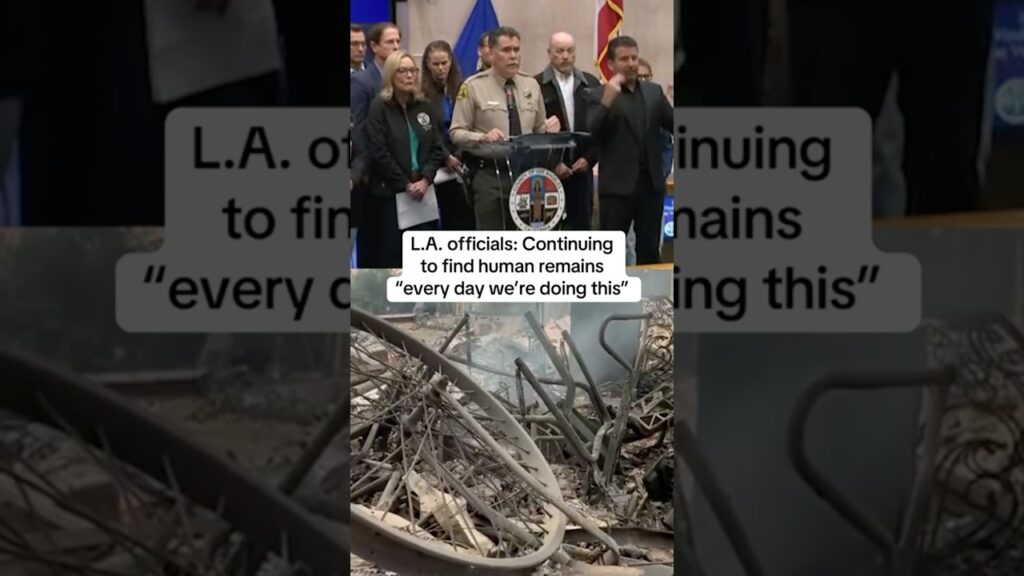 L.A. officials say they continue to find human remains in wake of fires #shorts