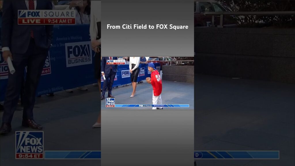 UT boy throws opening pitch on FOX square after appearance at the New York Mets’ Citi Field #shorts