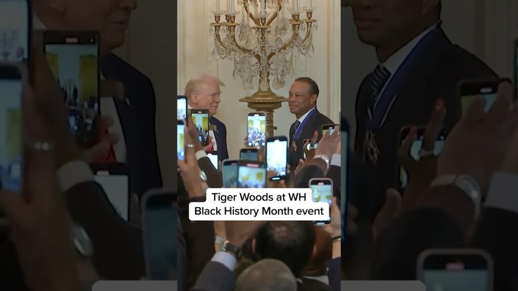 Tiger Woods at WH Black History Month event