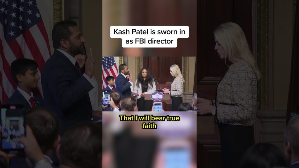 Kash Patel is sworn in as FBI director