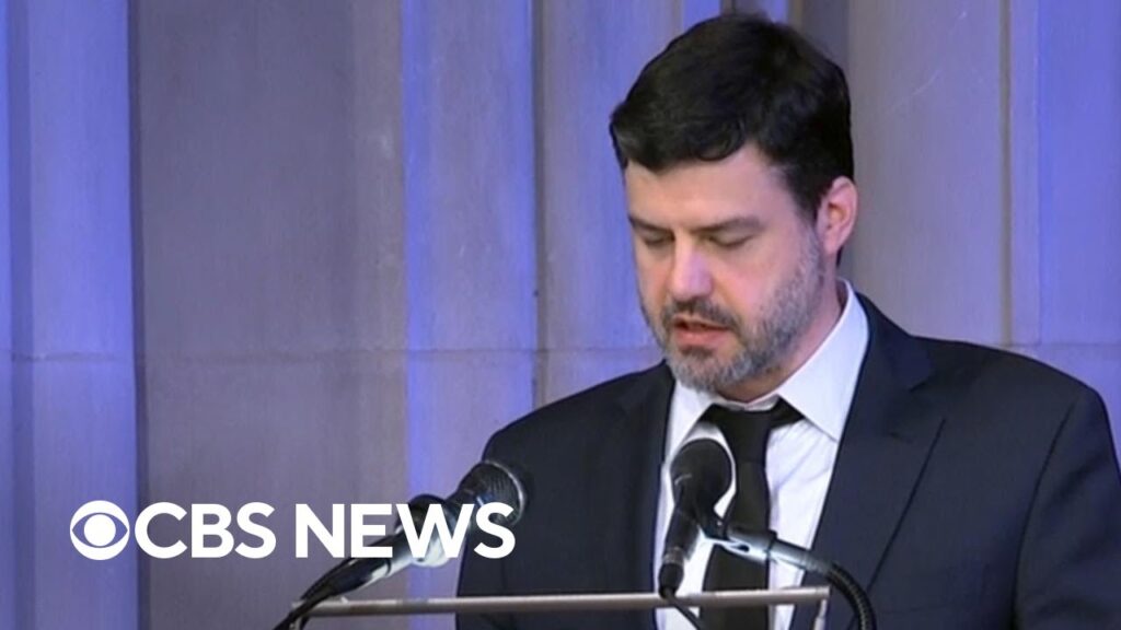 James Carter, Jimmy Carter’s grandson, recites the Beatitudes at former president’s funeral