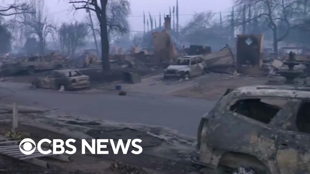 Videos show neighborhoods ravaged by California wildfires