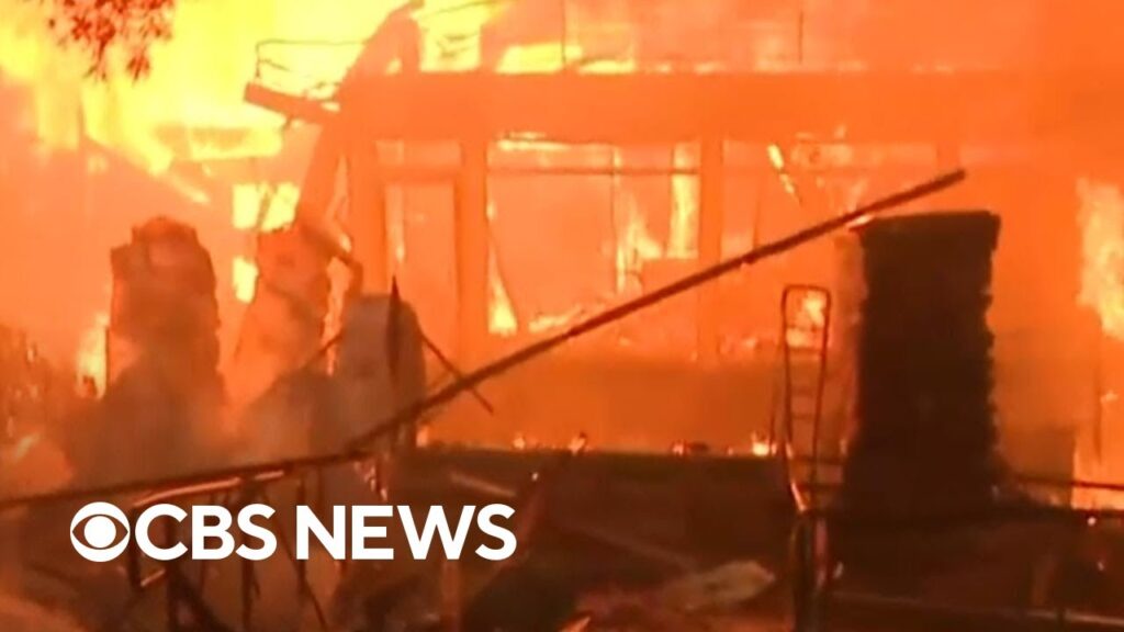 Altadena senior center in flames as Eaton Fire rages