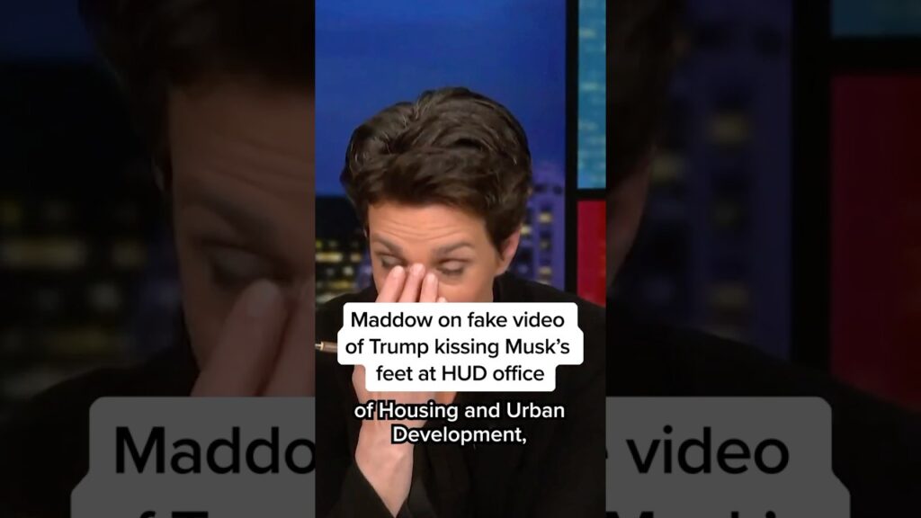 Maddow on fake video of Trump kissing Musk’s feet at HUD office