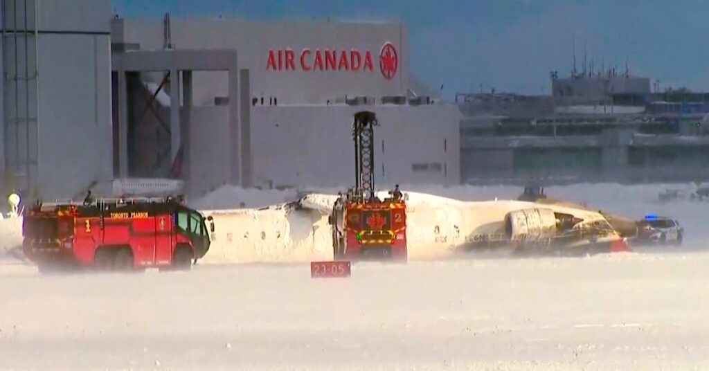 Delta Airlines Plane Flips Upon Landing in Toronto