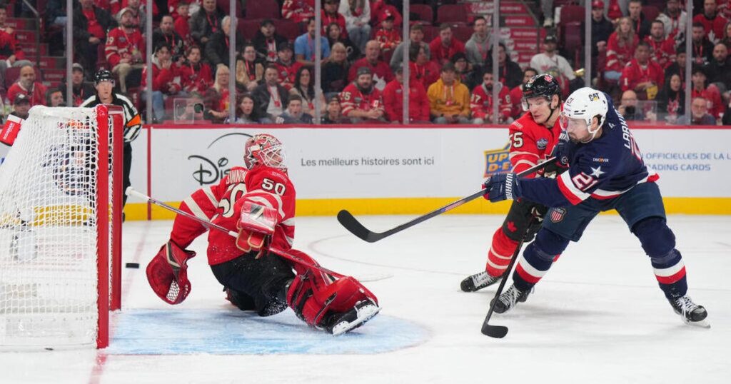 U.S.-Canada hockey match descended into chaos with 3 fights in first 9 seconds, booing of American anthem