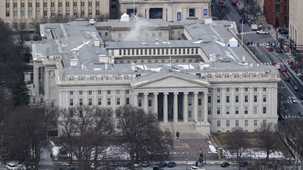 U.S. budget deficit surged in February, passing  trillion for year-to-date record