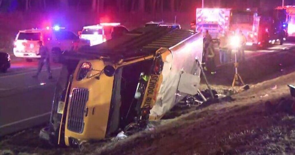 15 hurt in N.J. school bus crash on Garden State Parkway in Montvale, state police say