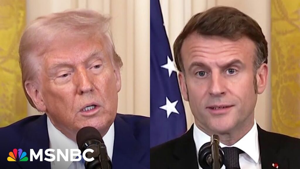 ‘Putin violated the peace’: Macron has friendly meeting with Trump after fact-checking him