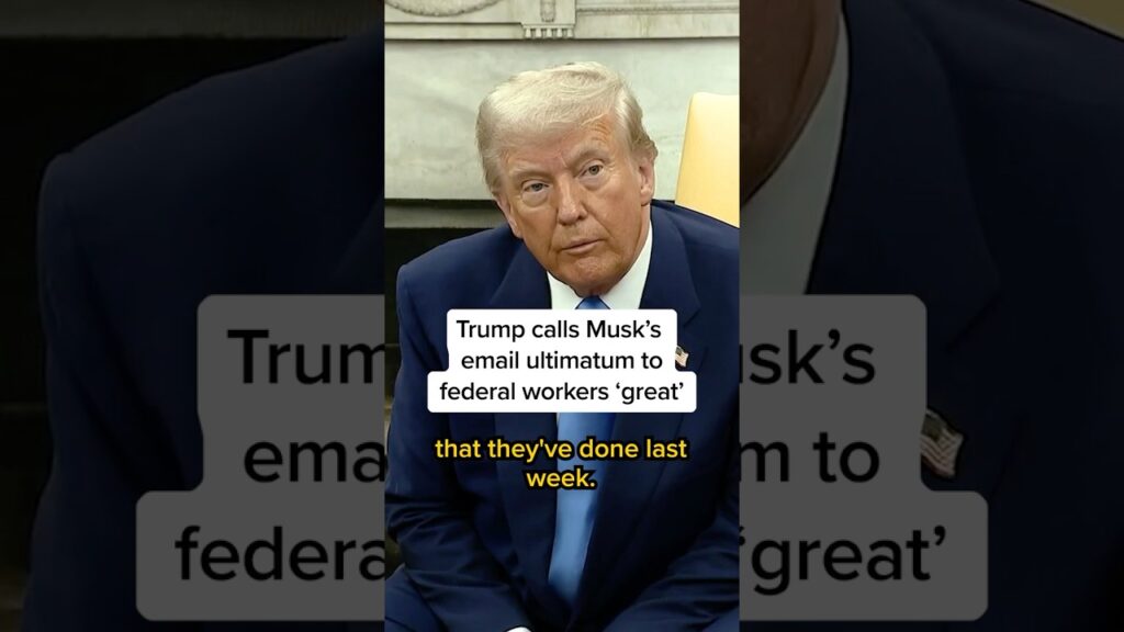 Trump calls Musk’s email ultimatum to federal workers ‘great’