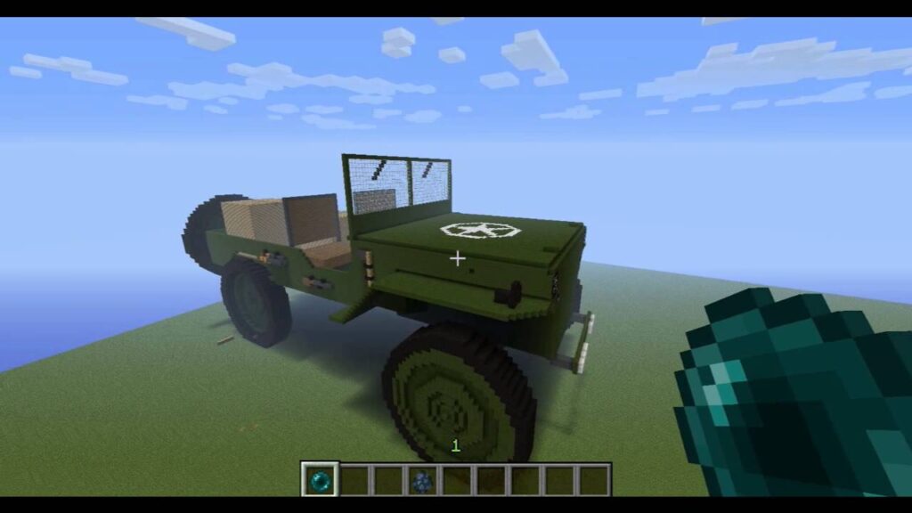 Huge WW2 jeep! Minecraft creations.