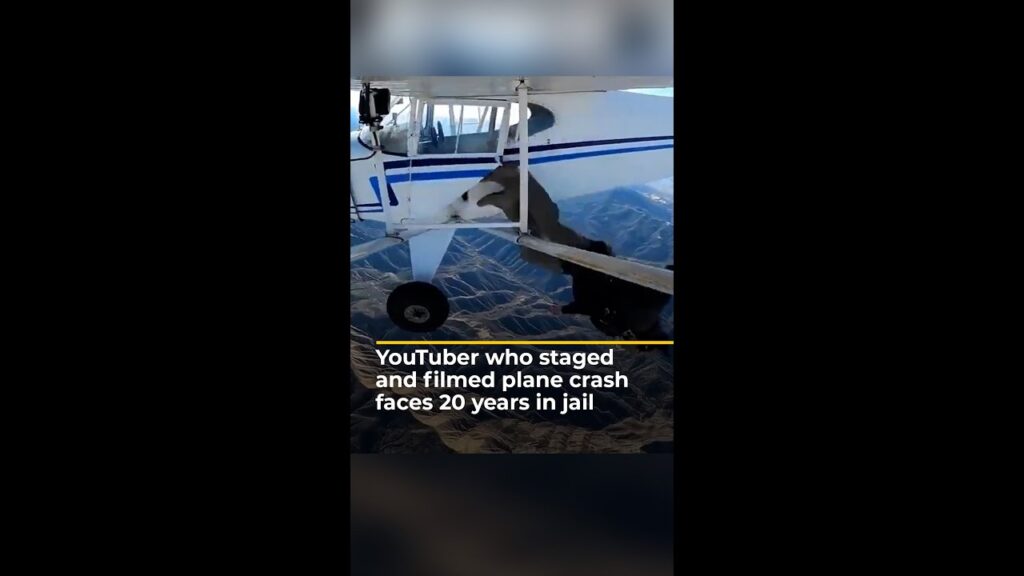 YouTuber who staged and filmed plane crash faces 20 years in jail | AJ #shorts