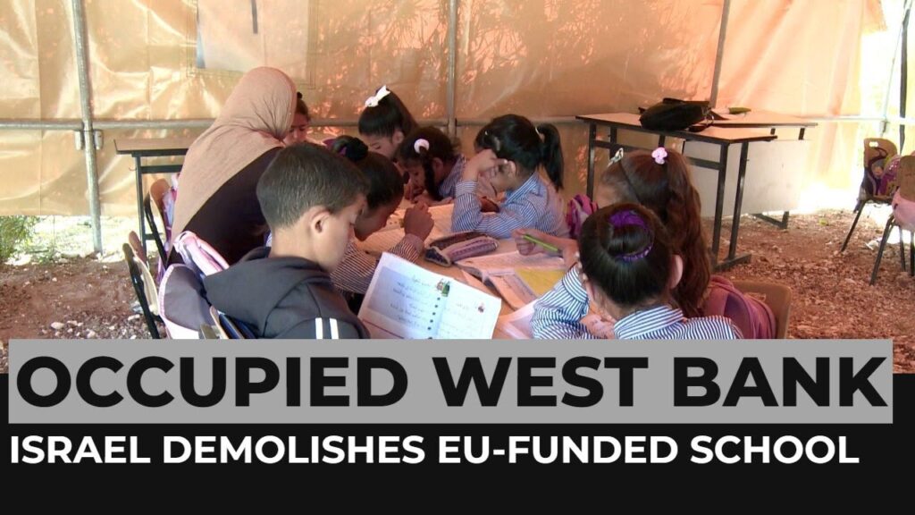 Israel re-demolishes EU-funded Palestinian school, kids now taught in tents