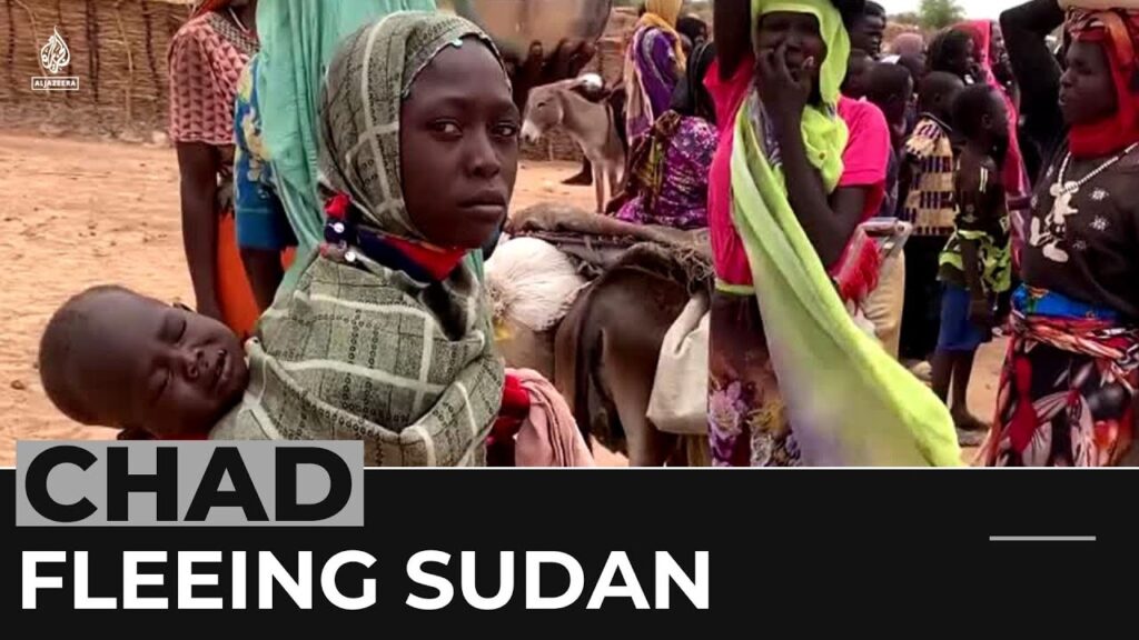 Refugees flee conflict in Sudan to neighbouring Chad