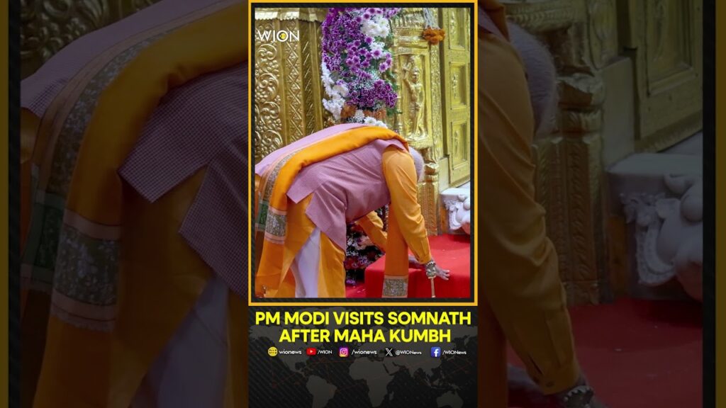 PM Modi Visits Somnath Mandir After Maha Kumbh, Prays For India’s Prosperity And Heritage | WION