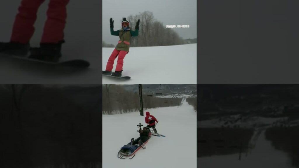 Fox correspondent Madison Alworth flawlessly reports from Killington, Vermont, while snowboarding.