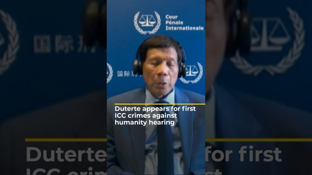 Duterte appears for first ICC crimes against humanity hearing | AJ #shorts