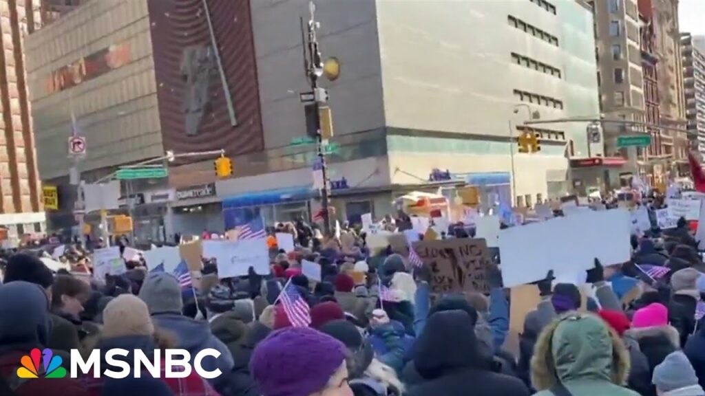 Protestors chant “No one voted for Elon Musk” as federal layoffs begin