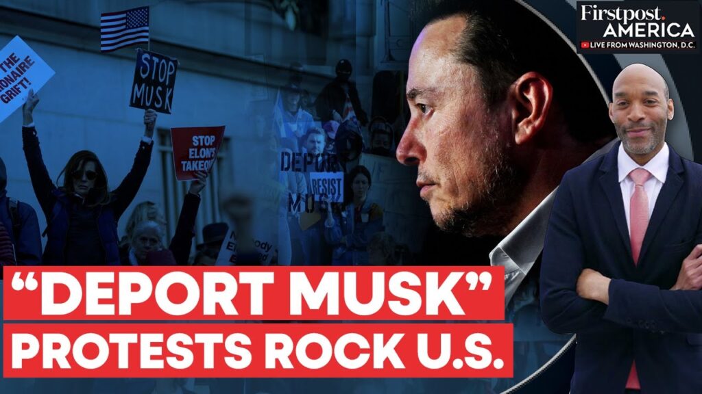 US: Thousands Protest Against Trump, Chant “End Fascism” and “Deport Musk” | Firstpost America |N18G