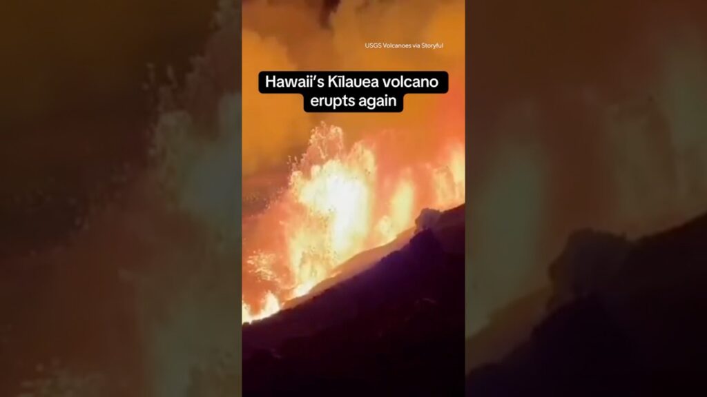 Hawaii’s Kīlauea volcano erupts again #shorts