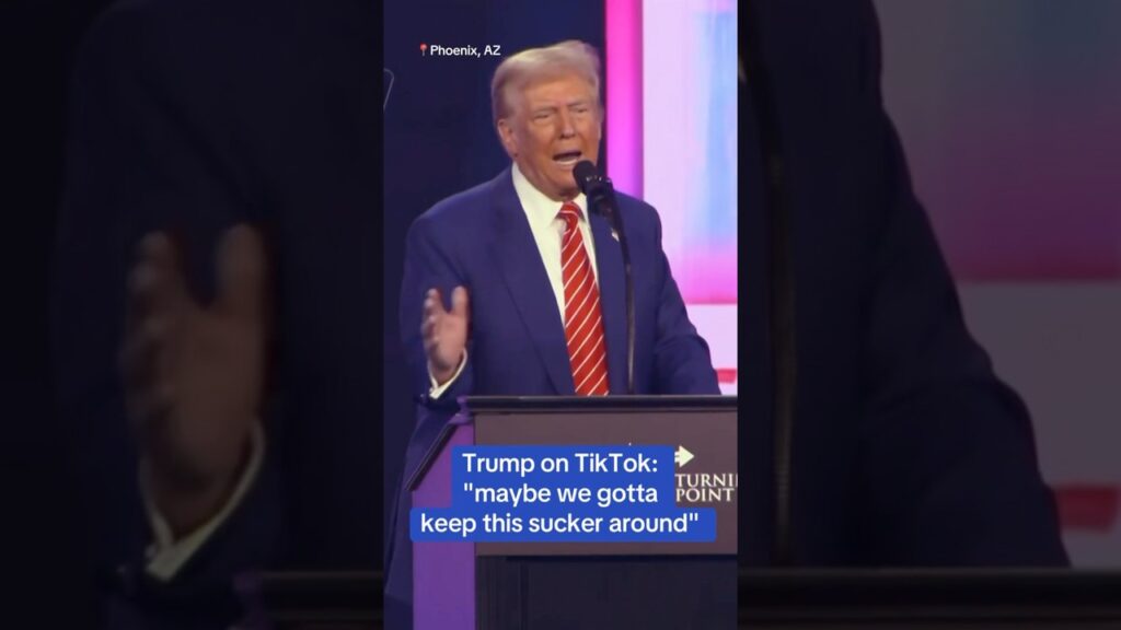 Trump on TikTok: “maybe we gotta keep this sucker around” #shorts