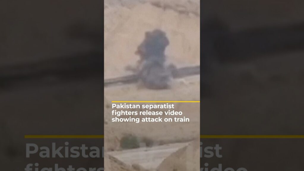 Pakistan separatist fighters release video showing attack on train | AJ #shorts