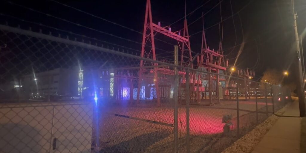 The mystery of the flashing lights at a substation