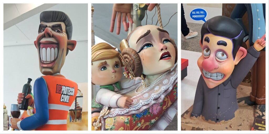 IN PICS: Las Fallas sculptures reveal scathing criticism of Valencian officials following deadly flooding