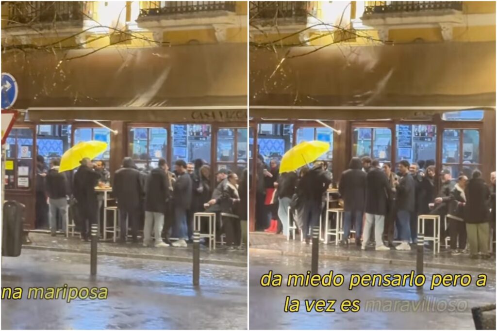 Watch: Thirsty locals in Spain’s Sevilla refuse to give up on their ‘cañas’ during torrential rain