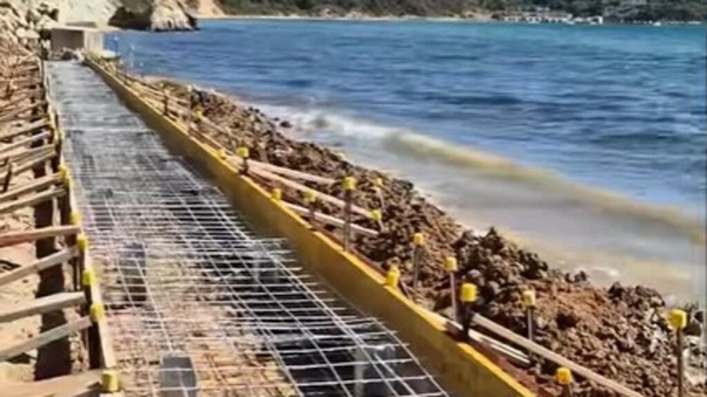 Mystery as iconic beach ripped up