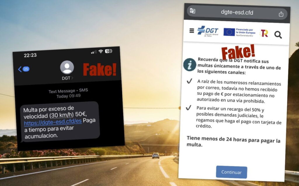 Beware! Look out for new fake DGT messages « Euro Weekly News