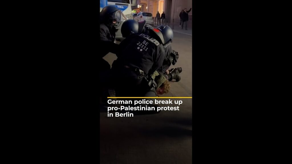 German police break up pro-Palestinian protest in Berlin | AJ#shorts