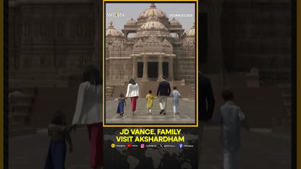 US VP Vance And Family Visit Delhi’s Akshardham Temple At Start Of India Tour | WION Shorts