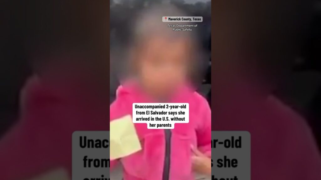 Unaccompanied 2-year-old from El Salvador says she arrived in U.S. without her parents #shorts
