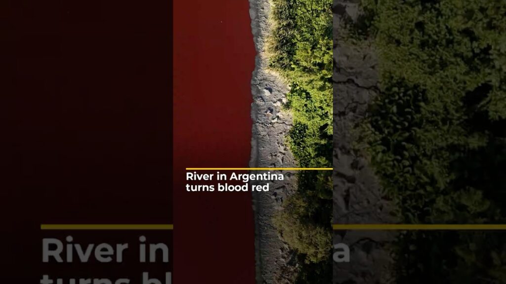 River in Argentina turns blood red | AJ #shots