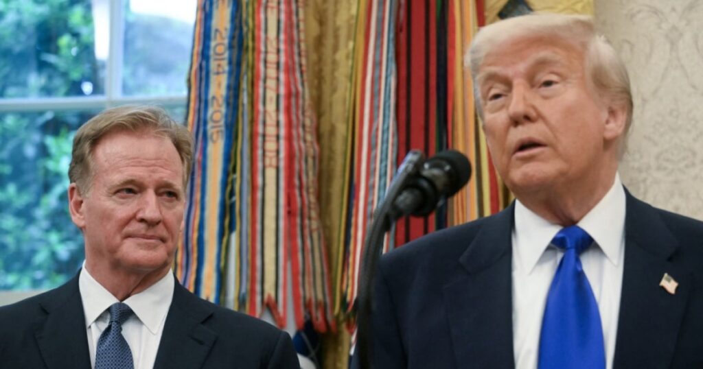 NFL’s Goodell stands with Trump as politics-shy league appears to embrace it