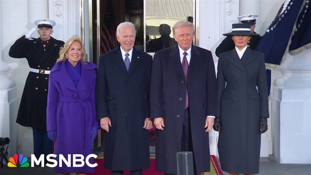 Biden greets Trump at the White House ahead of the inauguration