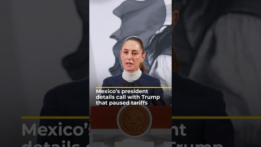 Mexico’s president details call with Trump that paused tariffs | AJ #shorts