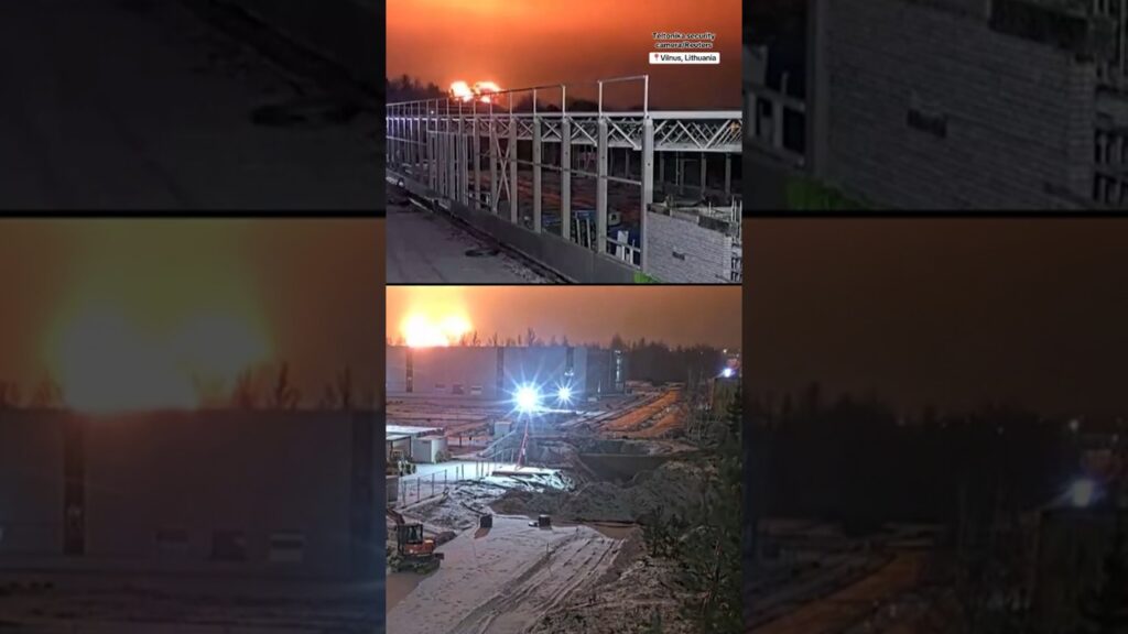 Video shows Lithuania plane crash #shorts
