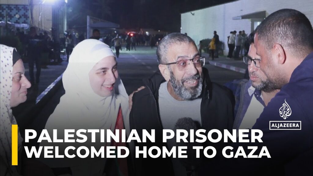 Released Palestinian prisoner arrive in Gaza after 24 years in Israeli jail