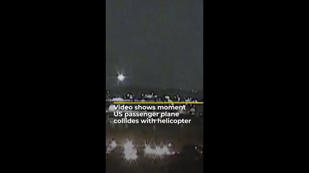 Video shows moment US passenger plane collides with helicopter | AJ #shorts