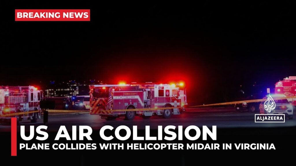 US air collision: Plane collides with helicopter midair in Virginia