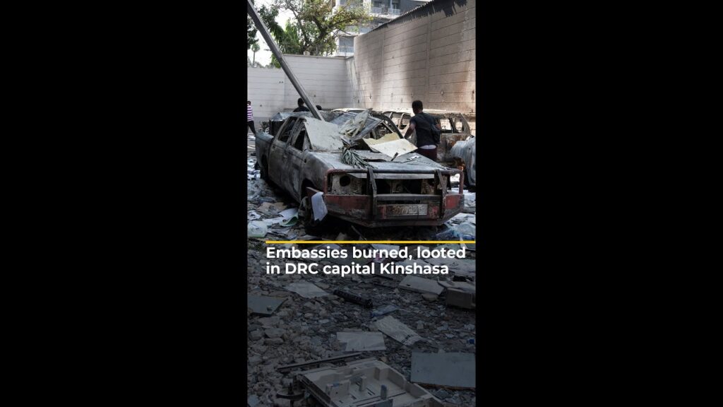 Embassies burned, looted in DRC capital Kinshasa | AJ #shorts