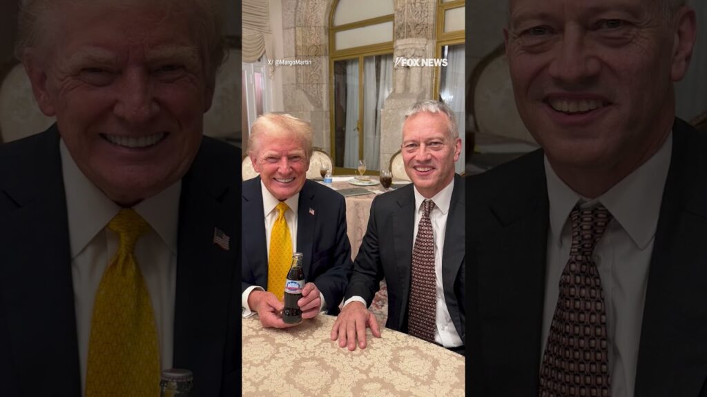 Coca-Cola CEO presents Trump with inauguration-themed Diet Coke