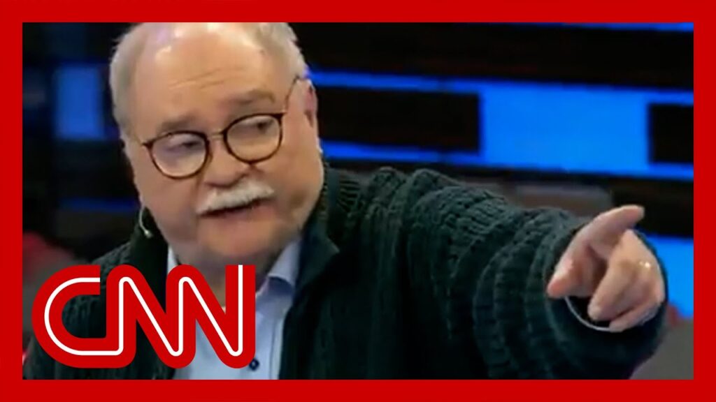 See reaction on Russian state TV after major ship sunk